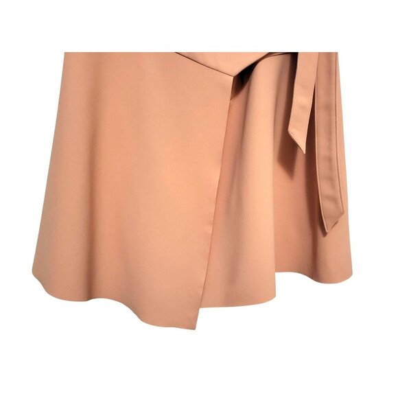 Cedric Charlier Asymmetrical Wrap Midi Skirt Peach Beige Designer Italy - Picture 6 of 15
